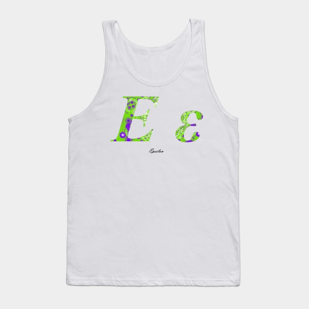 Epsilon Greek Alphabet Tank Top by joancaronil